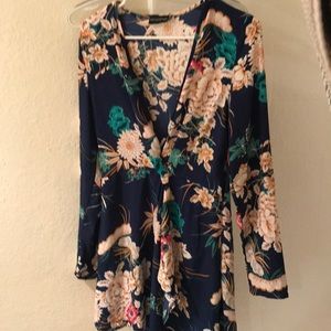 Pretty Little Thing Navy Floral Dress
